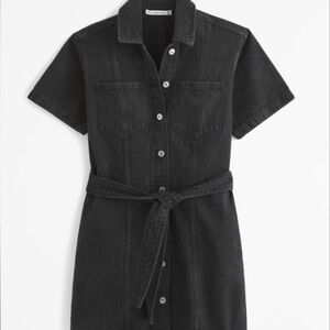 Black Denim Shirt Dress